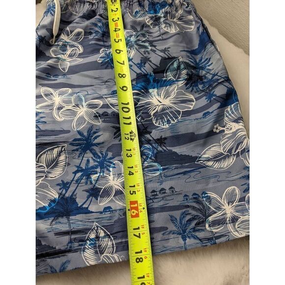 Maui & Sons Men's board shorts trunks Surf Floral Hawaiian Blue Sz XL NWT - Picture 8 of 9